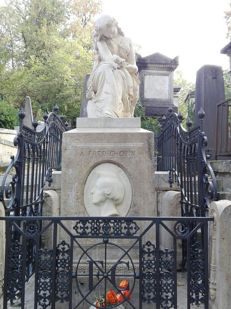 Frédéric Chopin grave at Père Lachaise Cemetery in Paris