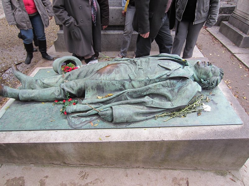 Victor Noir grave at Père Lachaise Cemetery in Paris