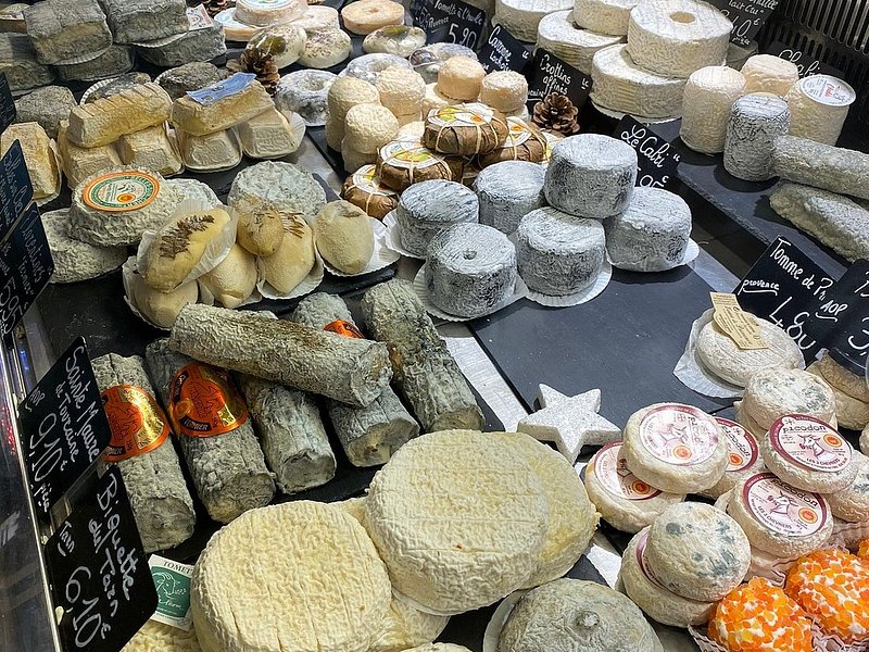 Cheese sold at Fromagerie Sanders in Paris