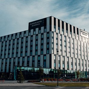 Clarion Hotel Aviapolis in Vantaa, image may contain: Office Building, Hotel, Urban, City