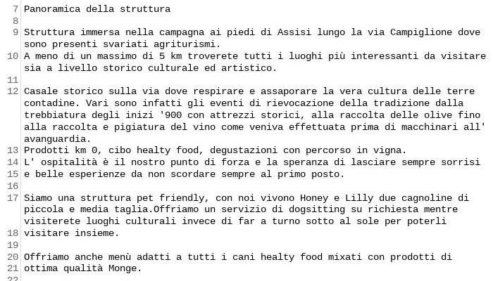 tutte le informazioni e contatto diretto in fondo alla spiegazione della struttura