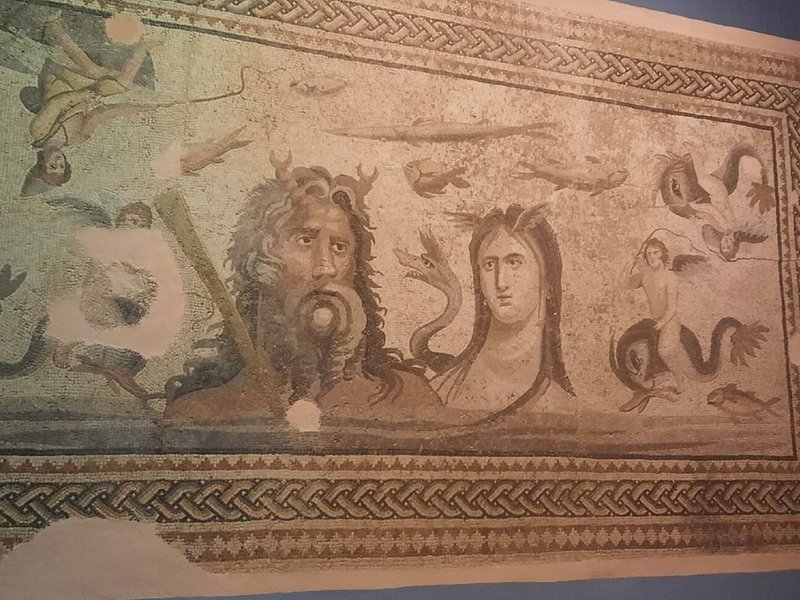 Well-preserved mosaics on display at the Zeugma Mosaic Museum in Turkey