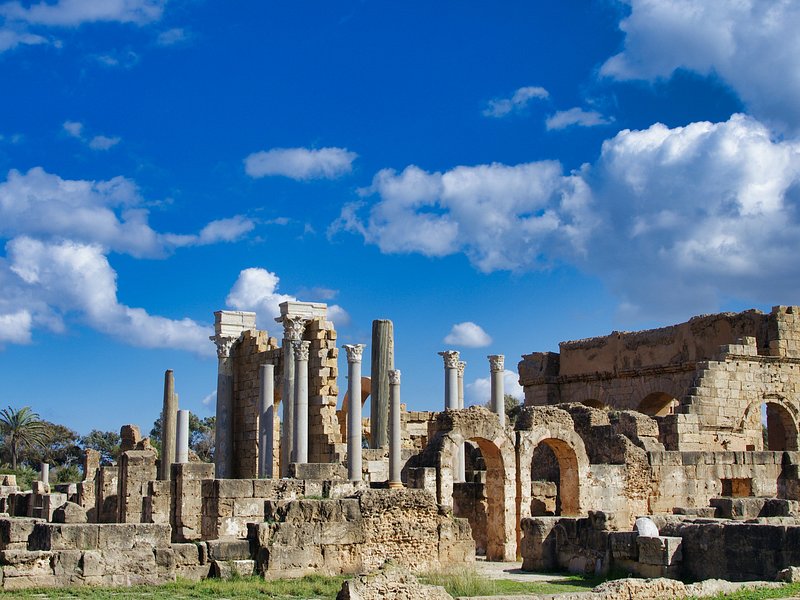 Leptis Magna in Libya in the day