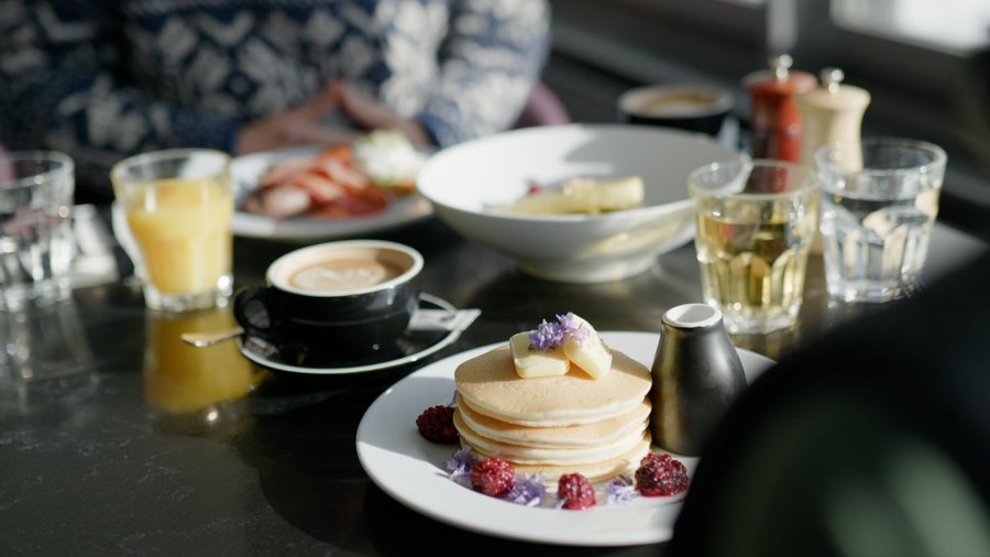Buffet breakfast at the Alpine Restaurant.