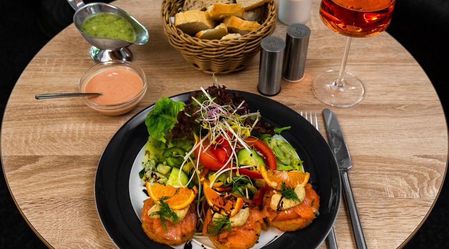 Lachs auf Rösti Taler