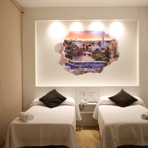 Habitación tipo Twin,dos camas separadas.Vista interior