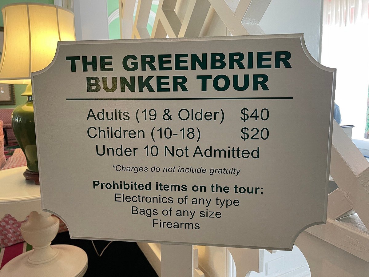 greenbrier bunker tours prices