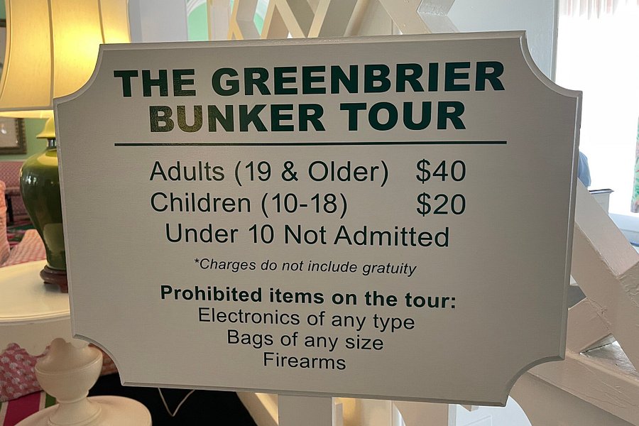 greenbrier bunker tours prices