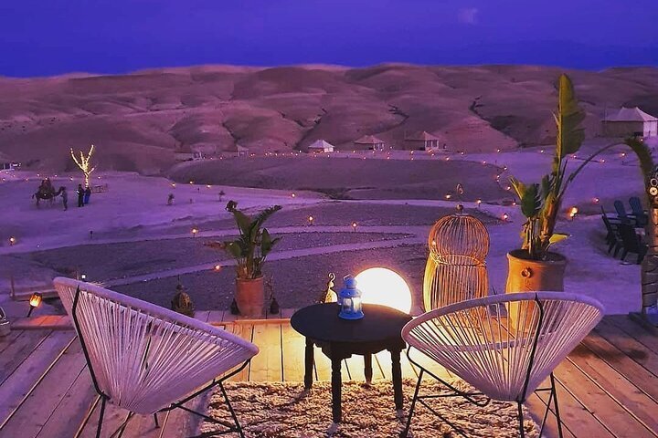 Magical Desert Agafay: Camel ride at Sunset & Dinner Options