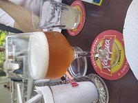 mythos beer in frozen glass! - Picture of Crazy Taste, Crete - Tripadvisor