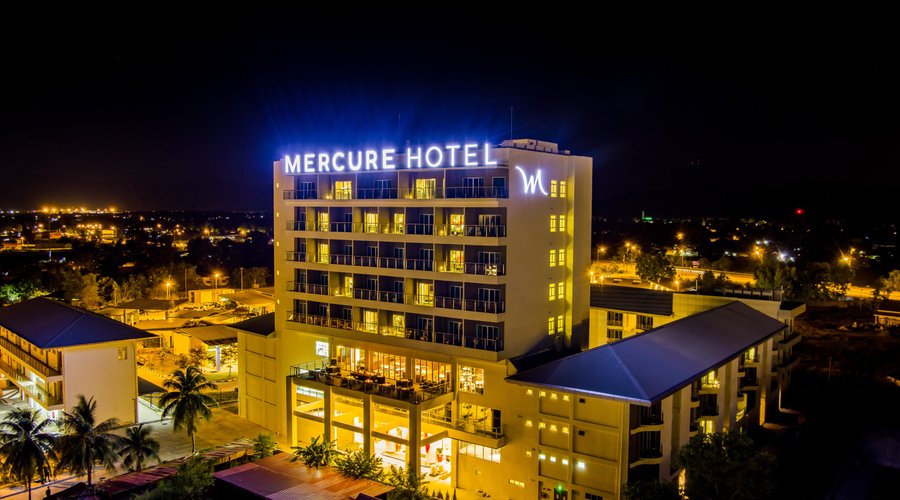 Hotel view at night
