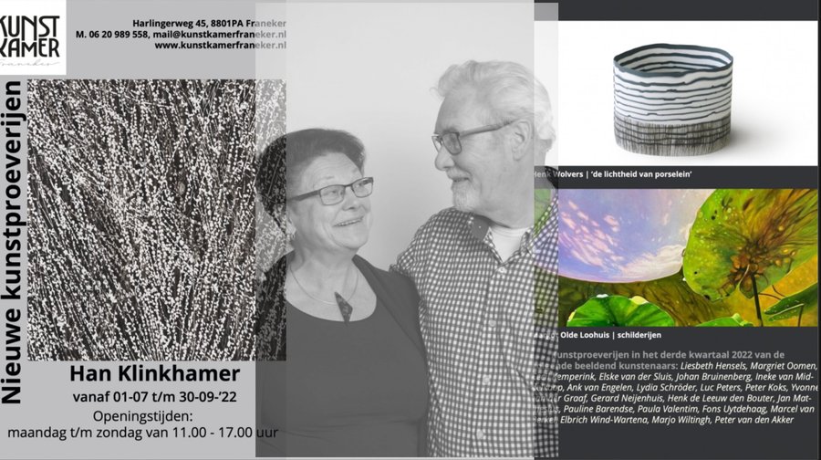 NIEUWE kunstproeverijen vanaf 1 juli t/m 30-09-2022