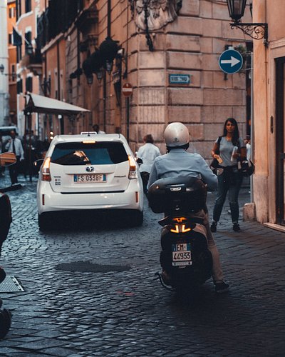 Getting around Rome by scooter