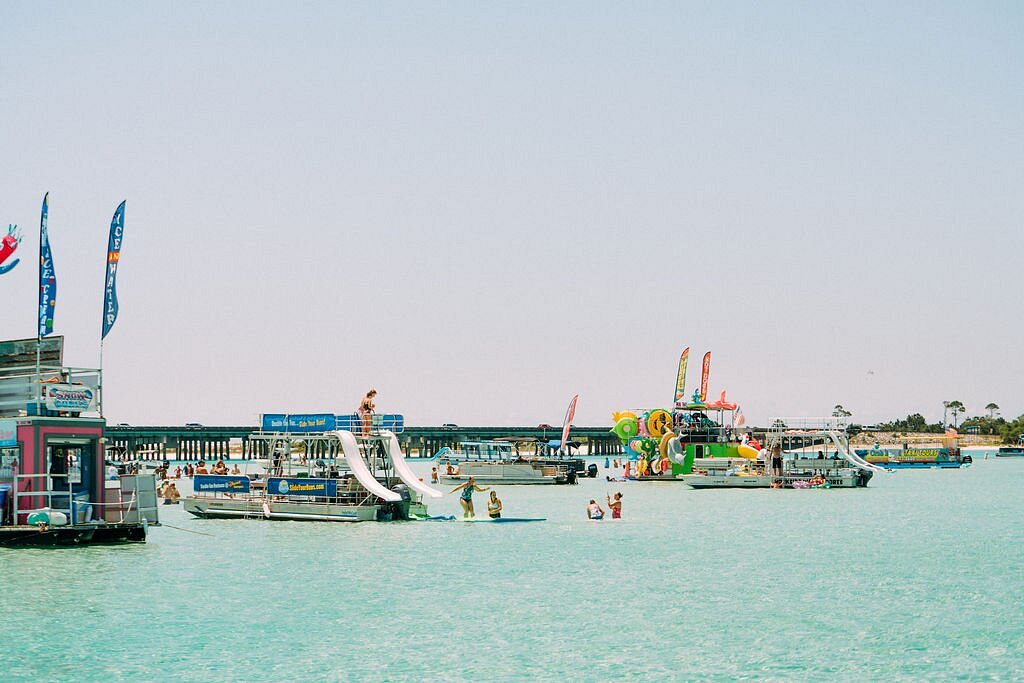 Pontoon Boat with 2 Slides in Destin/Fort Walton Beach Florida in