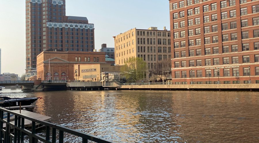 Another view on the Riverwalk - May 2022 Milwaukee. 