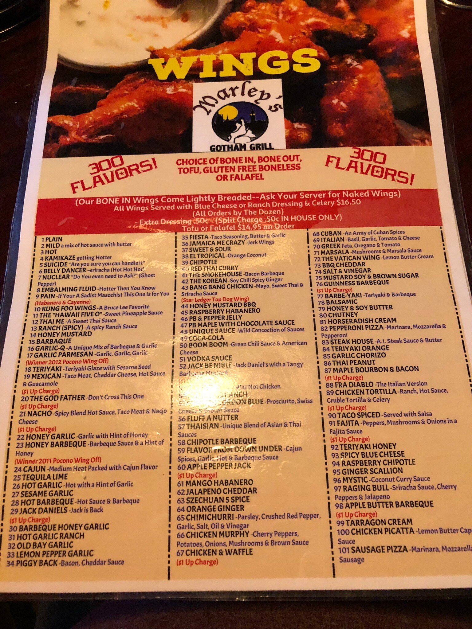 MARLEY'S GOTHAM GRILL - HACKETTSTOWN - Menu, Prices & Restaurant ...