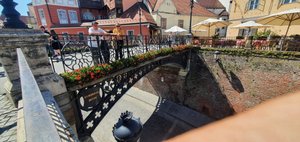 The Bridge of Lies and Casa Artelor in Sibiu Hermannstadt, Transylvania,  Romania Stock Photo - Image of cityscape, bridge: 183384176