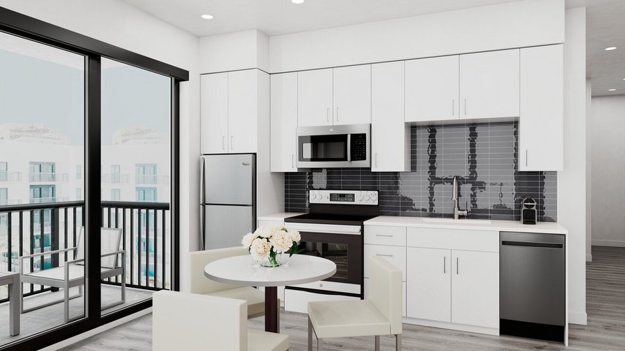 AKA West Palm Two Bedroom- Kitchen