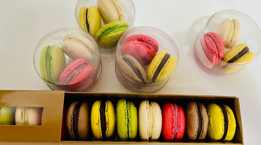 Homemade macarons. 