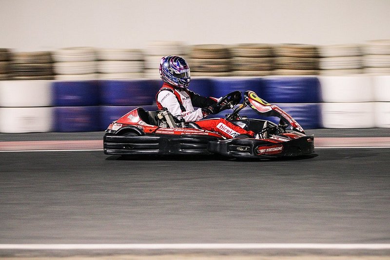 Night time kart racing in Dubai