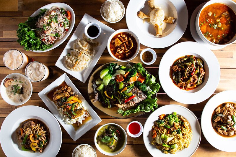 Food served in the restaurant