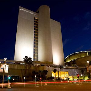 Sandton Towers - exterior with branding