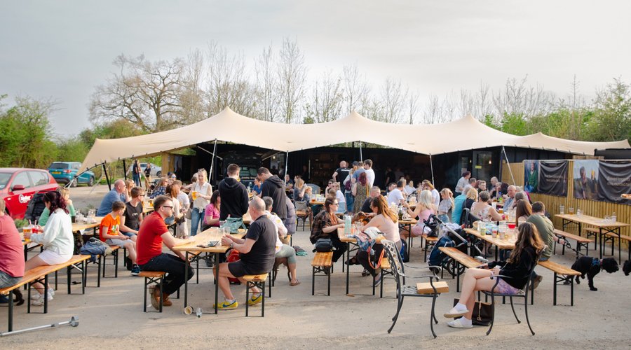 The Hawkstone Arms tapyard area.
