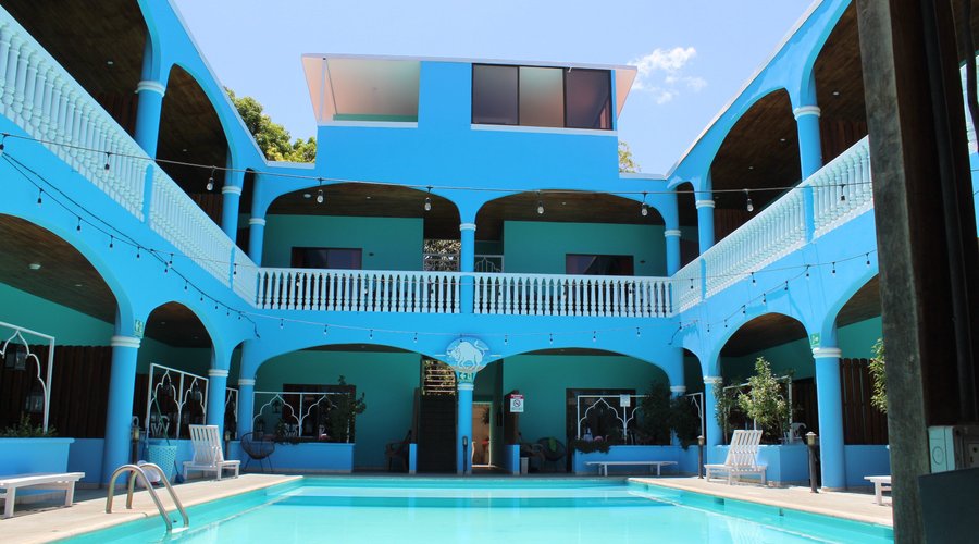 Front view from the pool