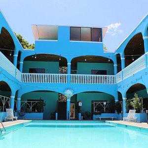 Front view from the pool