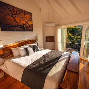 Nuestras habitaciones con vistas abiertas hacia el bosque le harán tener un descanso reparador.