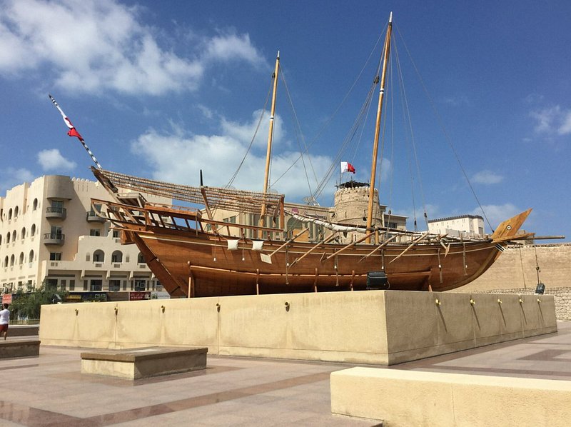 A boat on display at the Dubai Museum and Al Fahidi Fort