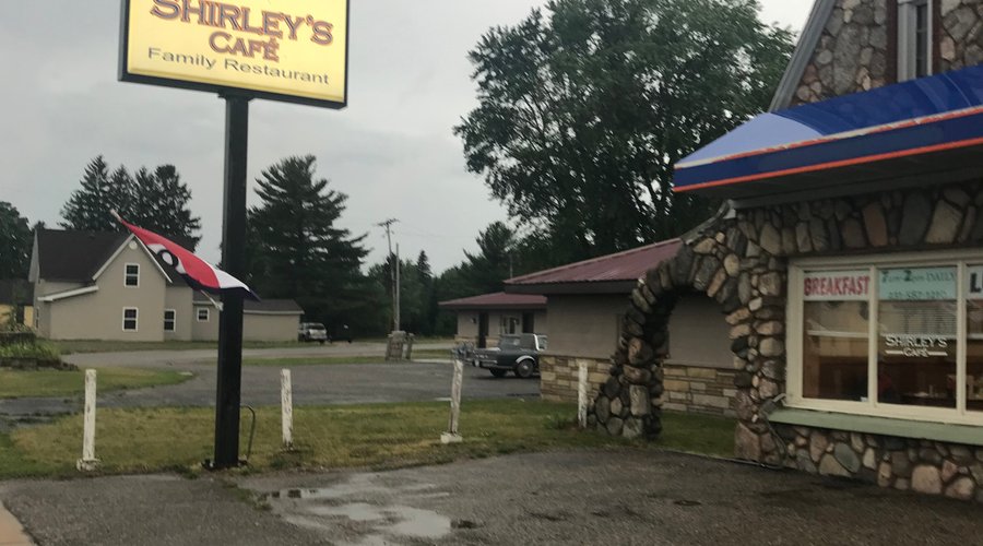 Sign at Shirley's could use an upgrade, but stop!