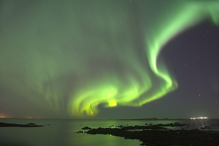 Northern Lights in Iceland at night