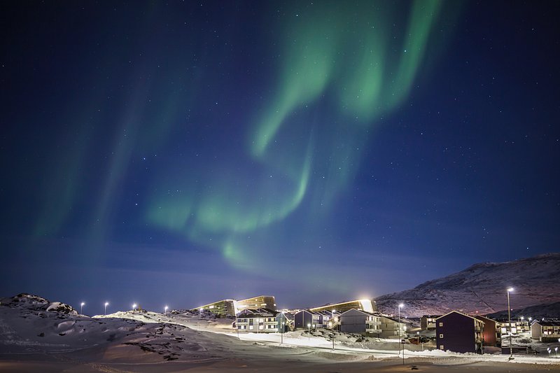 Northern lights above Nuuk