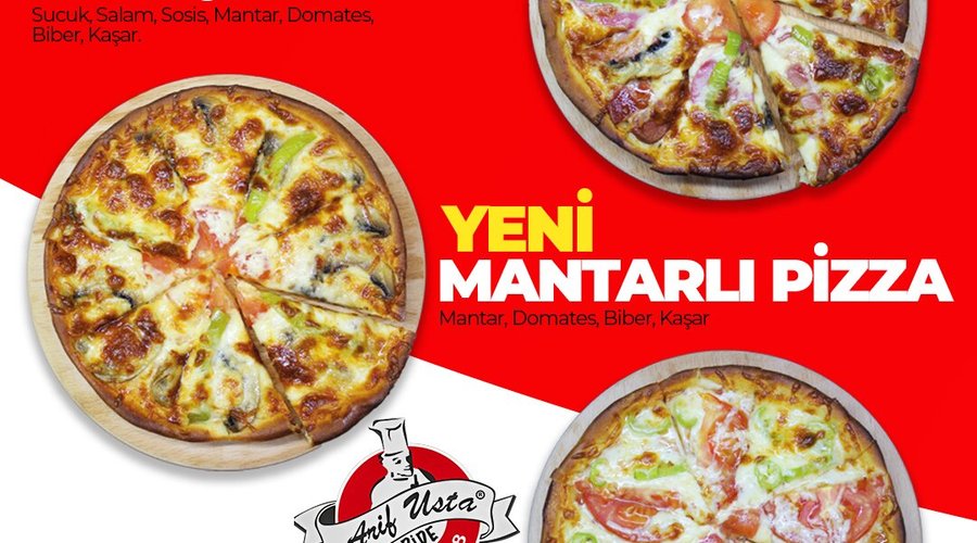 Yeni Arif Usta Pide Pizzaları; Salonda ve Evinizde yeni lezzetler.