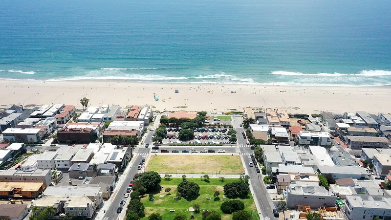 Aerial view of Bruce’s Beach in Manhattan Beach, California 