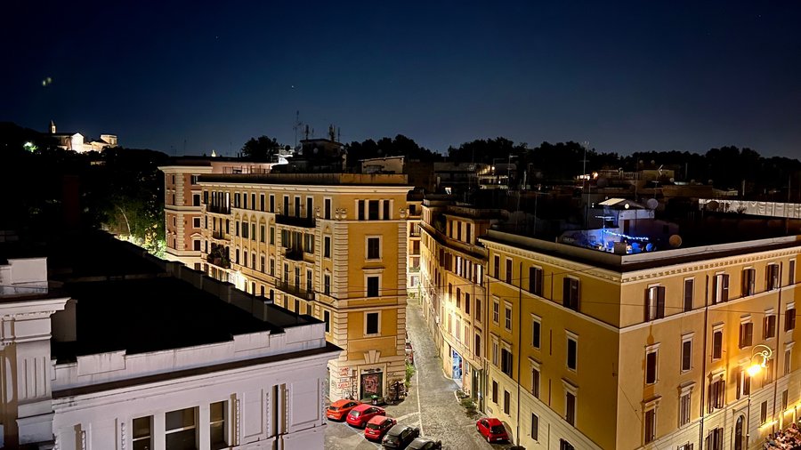 View from first floor standard double room at night