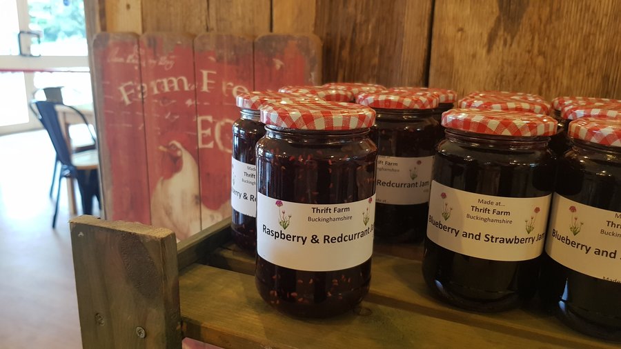 Homemade Jams sold in the Potting Shed Cafe 