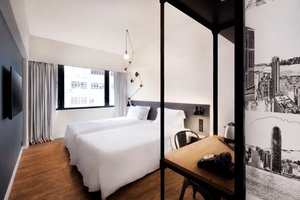 Pentahotel Hong Kong, Tuen Mun in Hong Kong, image may contain: Interior Design, Indoors, Bedroom, Furniture