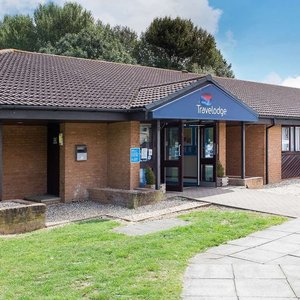 Travelodge Yeovil Podimore in Podimore, image may contain: Hotel, Plant, Shelter, Housing