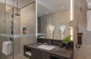DusitD2 Davao in Mindanao, image may contain: Indoors, Interior Design, Sink