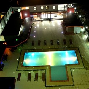 Pool Area at Night