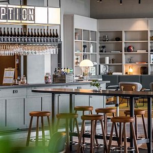 Barception = Bar + reception at the heart of the hotel.