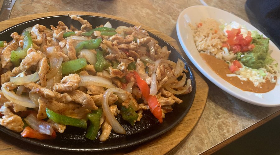 Chicken fajitas - very large portions