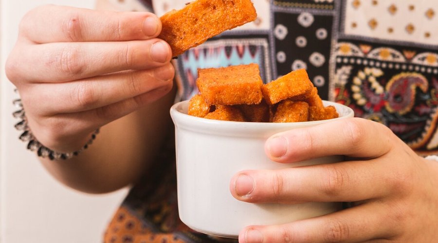 Polenta chips and aioli