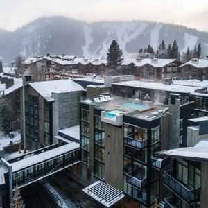 Aerial view of resort.