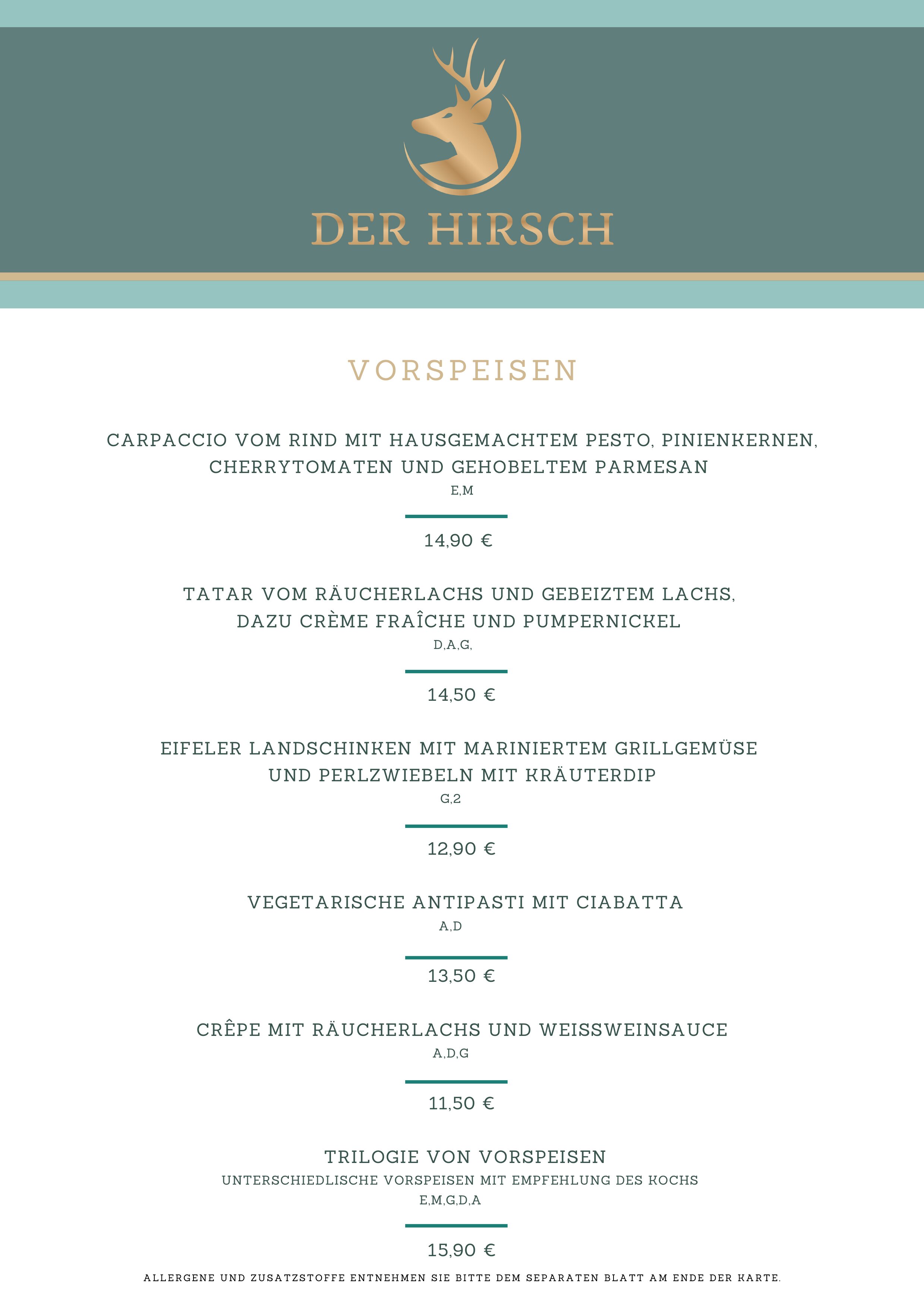 HOTEL DER HIRSCH · RESTAURANT · HOTEL · APARTMENTS : Prezzi E ...