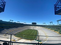 We enjoyed the warmth of indoor club seats at Lambeau Field. Warmth, great  food, drink, and comfortable seats.