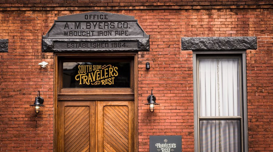 Our front door; an entry to a good night's rest and portal to all Pittsburgh has to offer.