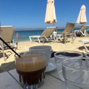 Espresso fredo at Sto Kyma! 